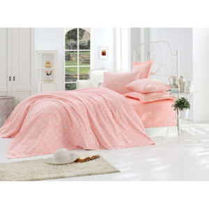 Różowy narzuta na łóżko z czystej bawełny Lolita, 160x235 cm