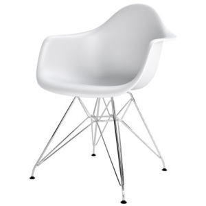 Krzesło P018PP białe, chrom nogi HF