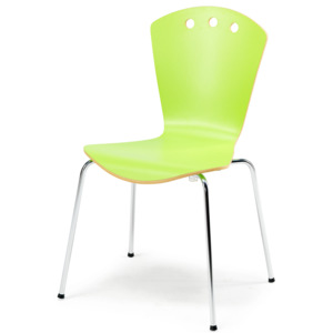 Krzesło do stołówki ORLANDO, zielony, chrom