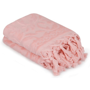 Zestaw dwóch ręczników w kolorze pudru Bohème, 90x50 cm