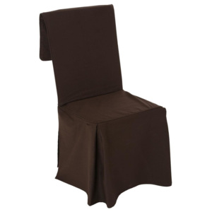 Bawełniany pokrowiec na krzesło, narzuta na fotel, okazjonalny, ciemno brązowy kolor