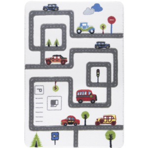 Szary dywan dziecięcy Confetti Roads, 133x190 cm