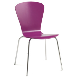 Krzesło do stołówki MILLA, sztaplowane, fioletowy