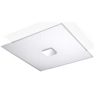 Plafon 30x30cm Sollux Lighting Mario biało-srebrny