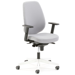 Krzesło biurowe ETON, tkanina, szary, biały