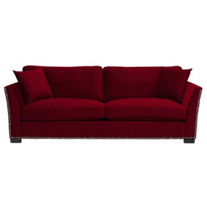 Czerwona sofa 3-osobowa The Classic Living Pierre