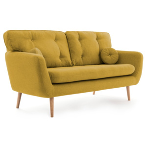 Żółta sofa 3-osobowa z poduszką VIVONITA Malva