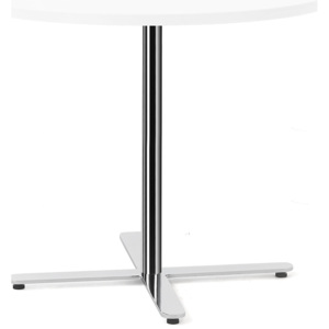 Stół TILO, Ø 900x720 mm, chrom, biały