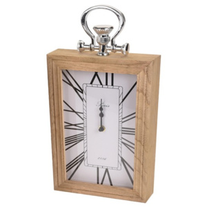 Zegar kominkowy - drewniany, biały 39cm