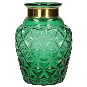 Wazon Glass Elegance green 19cm