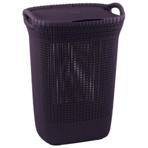 Kosz na pranie 57 L Curver Knit fioletowy