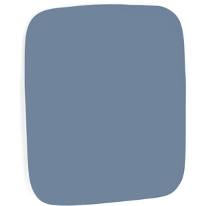 Szklana tablica suchościeralna, zaokrąglone narożniki, 300x300 mm, szaroniebieski
