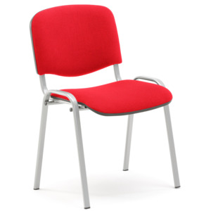 Krzesło konferencyjne NELSON, czerwony, szary