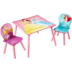 Disney Stolik i 2 krzesła z księżniczkami, 45x63x63 cm, różowy