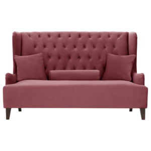 Ciemnoróżowa sofa 2-osobowa Rodier Intérieus Flanelle