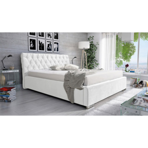 Łóżko Marsylia 180/200 - tapicerowane - białe