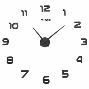 Zegar ścienny Diy Nepri 65 - 130 cm - czarny 3D