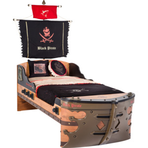 Łóżko dziecięce Black Pirate - statek - Łóżko dziecięce Black Pirate - statek