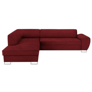 Czerwony narożnik rozkładany ze schowkiem Kooko Home XL Left Corner Sofa Piano