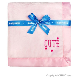 Kocyk dziecięcy Baby Mix Cute różowy - zniżka dla rejestrowanych