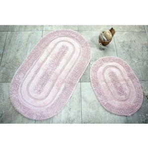 Zestaw 2 różowych dywaników łazienkowych Jane
