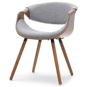 Krzesło tapicerowane Beau nowoczesne orzech