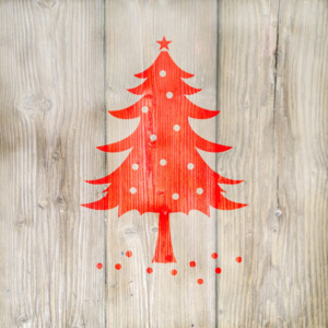Opakowanie 20 serwetek papierowych ze świątecznym motywem PPD Winter Tree Red