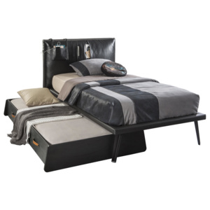 Łóżko dla studenta Dark Metal 100x200 cm - Łóżko 100x200 Dark Metal