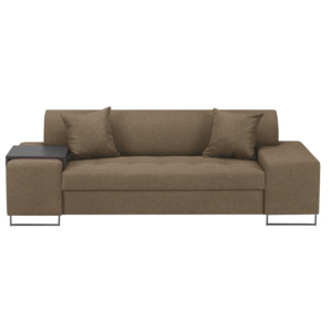 Jasnobrązowa sofa 3-osobowa z nogami w czarnej barwie Cosmopolitan Design Orlando