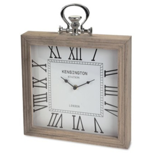 Zegar kominkowy - drewniany, biały 30cm