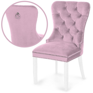 Krzesło MADAME różowy/biały/P11