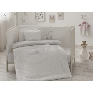 Komplet dziecięcej pościeli bawełnianej i ochraniaczy do łóżeczka Beatrice, 100x150 cm