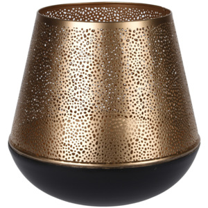 Metalowy świecznik, latarenka, złoty lampion, Ø 24 cm