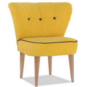 Fotel tapicerowany Armando żółty