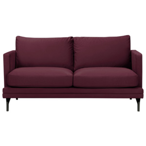 Burgundowa sofa 2-osobowa z czarną konstrukcją Windsor & Co Sofas Jupiter