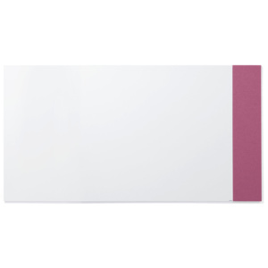Tablica biała bez ram 1990x1190mm + tablica 250x1190mm różowa