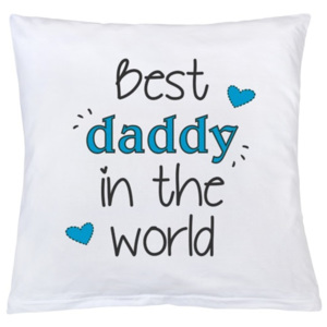 Poduszka z nadrukiem New Baby Best daddy 40x40 cm - zniżka dla rejestrowanych