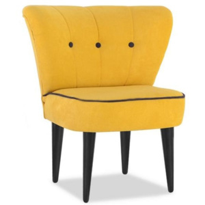 Fotel tapicerowany Armando żółty/czarny