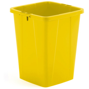 Pojemnik na śmieci OLIVIER, 610x490x510 mm, 90 L, żółty