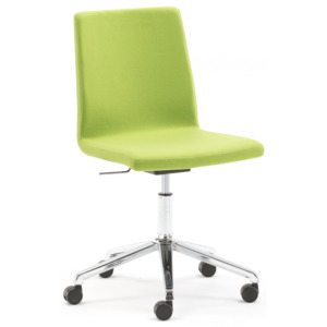 Krzesło konferencyjne PERRY, na kółkach, zielony