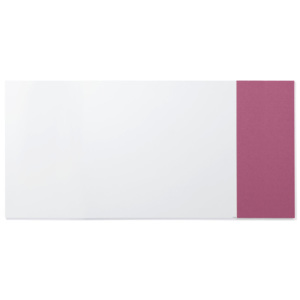 Tablica biała bez ram 1990x1190mm + tablica 500x1190mm różowa