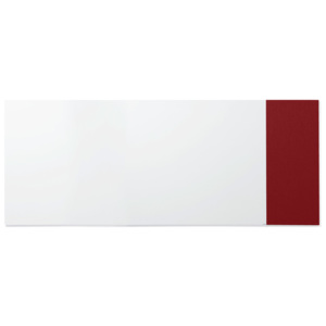 Tablica biała bez ram 2490x1190mm + tablica 500x1190mm czerwona