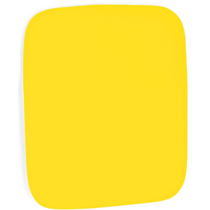 Szklana tablica z zaokrąglonymi narożnikami, 300x300 mm, żółty