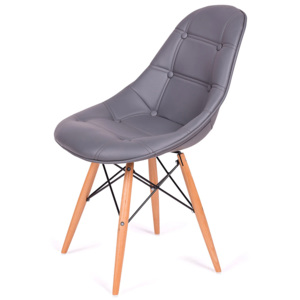 Krzesło 44x45x85cm King Home DSW Ekoskóra grafitowo-szare