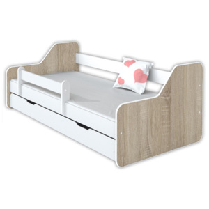 Łóżko dla dziecka z materacem DIONE II - drewno