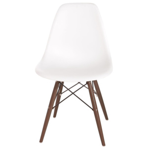 Krzesło P016W PP ciemne drewniane nogi (białe) D2