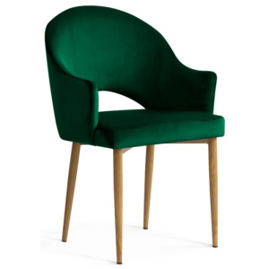 Krzesło GODA zielony/ noga dąb/ BL078