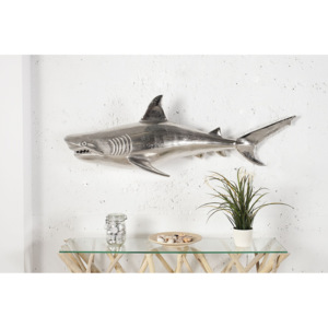 Dekoracja ścienna Shark 105cm (zwrócony w lewo) - wysokość: 35 cm || głębokość: 30 cm || szerokość: 105 cm