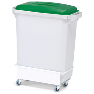 Zestaw do sortowania odpadów, 1x60 L + pokrywa (zielony) + wózek