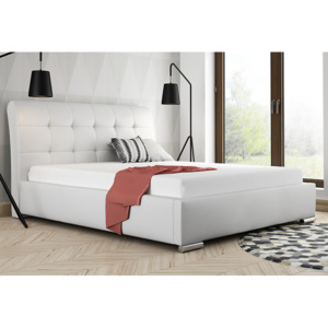Łóżko Amber 160/200 tapicerowane - białe
